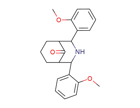 Molecular Structure of 34143-13-0 (2,4-bis(2-methoxyphenyl)-3-azabicyclo[3.3.1]nonan-9-one)