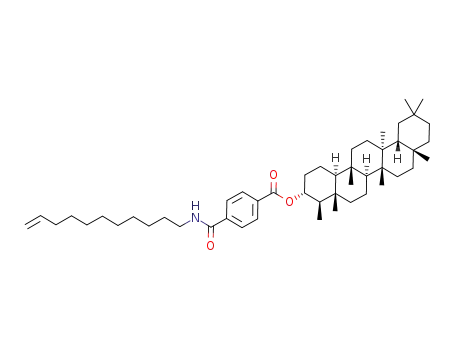 Molecular Structure of 868152-15-2 (4-(10'-undecenylaminocarbonyl)-1-(friedelan-3α-yl)-benzoate)