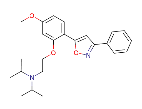 Molecular Structure of 1186130-69-7 (N-isopropyl-N-(2-(5-methoxy-2-(3-phenylisoxazol-5-yl)phenoxy)ethyl)propan-2-amine)