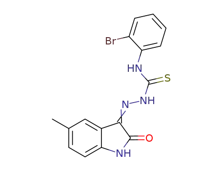 Molecular Structure of 1084892-90-9 (5-methyl-1H-indole-2,3-dione 3-[N-(2-bromophenyl)thiosemicarbazone])