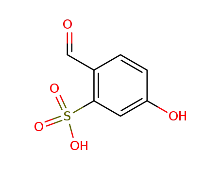 Molecular Structure of 106086-27-5 (4-Formyl-5-hydroxybenzenesulfonic acid)