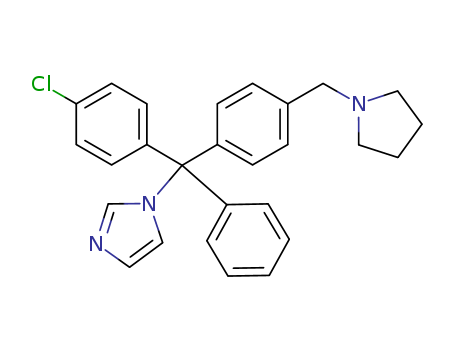 1H-Imidazole, 1-[(4-chlorophenyl)phenyl[4-(1-pyrrolidinylmethyl)phenyl]methyl]-