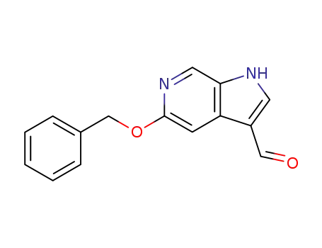 Molecular Structure of 56795-92-7 (5-BENZYLOXY-1H-PYRROLO(2,3-C)PYRIDINE-3- CARBOXALDEHYDE, 97)