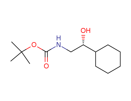 Molecular Structure of 185426-16-8 (Carbamic acid, [(2R)-2-cyclohexyl-2-hydroxyethyl]-, 1,1-dimethylethyl
ester)