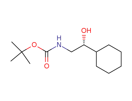 Molecular Structure of 185426-16-8 (Carbamic acid, [(2R)-2-cyclohexyl-2-hydroxyethyl]-, 1,1-dimethylethyl
ester)