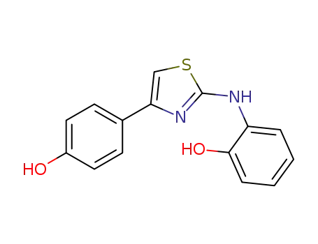 Molecular Structure of 1173282-18-2 (2-(4-(4-hydroxyphenyl)thiazol-2-ylamino)phenol)