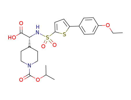 4-Piperidineacetic acid, α-[[[5-(4-ethoxyphenyl)-2-thienyl]sulfonyl]amino]-1-[(1-methylethoxy)carbonyl]-, (αR)-