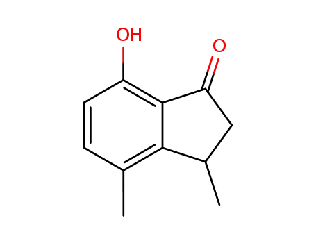 Molecular Structure of 53005-72-4 (1H-Inden-1-one, 2,3-dihydro-7-hydroxy-3,4-dimethyl-)