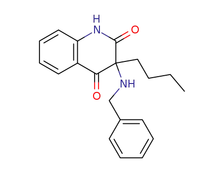 Molecular Structure of 477949-97-6 (2,4(1H,3H)-Quinolinedione, 3-butyl-3-[(phenylmethyl)amino]-)