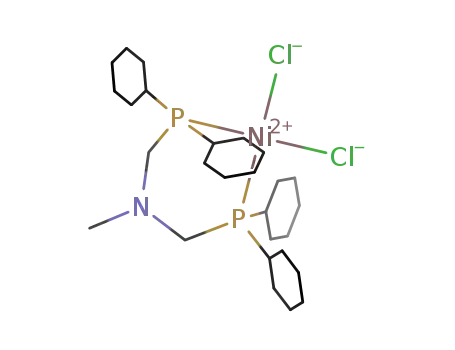 Molecular Structure of 1161882-47-8 ([NiCl<sub>2</sub>(N,N-bis(dicyclohexylphosphinomethyl)methylamine)])