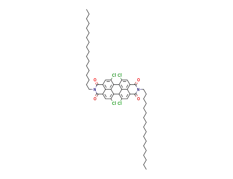 Molecular Structure of 97097-95-5 (1,6,7,12-TETRACHLORO-N-N'-BIS(OCTADECYL)-PERYLENE-3,4,9,10-TETRACARBOXYLIC ACID DIIMIDE)
