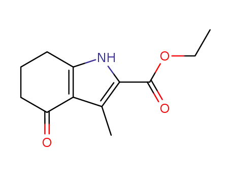 Molecular Structure of 7272-58-4 (4,5,6,7-tetrahydro-3-methyl-4-oxo-indole-2-carboxylicaciethylester)