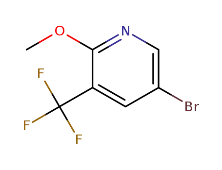 Molecular Structure of 1214377-42-0 (5-Bromo-2-methoxy-3-(trifluoromethyl)pyridine)