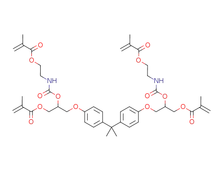 Molecular Structure of 106884-07-5 (2,2-bis-4(3-methacryloxy-2-hydroxypropoxy)phenylpropane diurethane dimethacrylate)