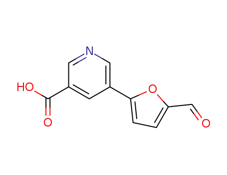 3-Pyridinecarboxylic acid, 5-(5-formyl-2-furanyl)-