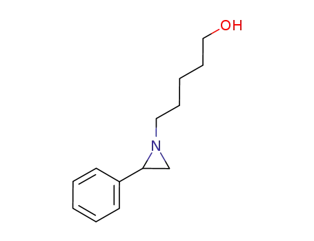 Molecular Structure of 1244770-96-4 (5-(2-phenyl-1-aziridinyl)-1-pentanol)