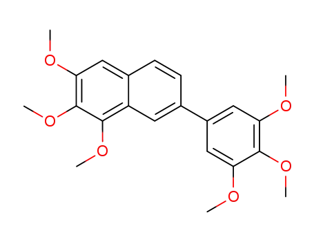 Molecular Structure of 5320-36-5 (1,2,3-trimethoxy-7-(3,4,5-trimethoxyphenyl)naphthalene)