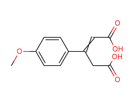Molecular Structure of 66066-43-1 (2-Pentenedioic acid, 3-(4-methoxyphenyl)-)