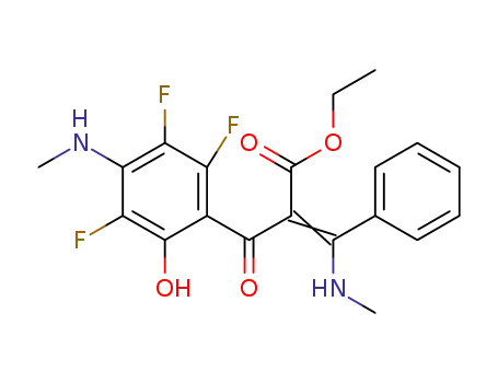 ethyl 2-[2-hydroxy-4-(methylamino)-3,5,6-trifluorobenzoyl]-3-(methylamino)-3-phenylacrylate