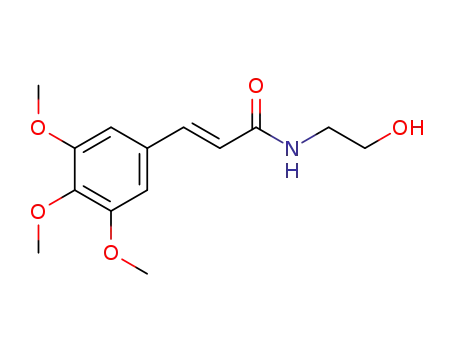 Molecular Structure of 30687-11-7 (N-(2-Hydroxyethyl)-3-(3,4,5-trimethoxyphenyl)propenamide)