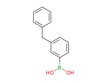 Molecular Structure of 173394-24-6 ((3-Benzylphenyl)boronic acid)