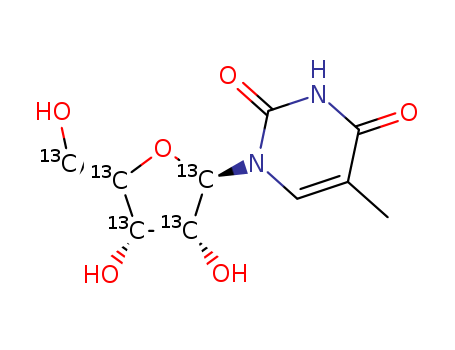 Uridine-2'-13C,5-methyl- (9CI)