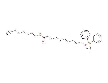 Molecular Structure of 868132-33-6 (10-(tert-butyldiphenylsilanyloxy)decanoic acid oct-7-ynyl ester)