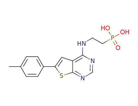 (2-((6-(p-tolyl)thieno[2,3-d]pyrimidin-4-yl)amino)ethyl)phosphonic acid