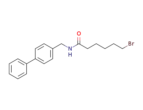 Molecular Structure of 926310-58-9 (Hexanamide, N-([1,1'-biphenyl]-4-ylmethyl)-6-bromo-)