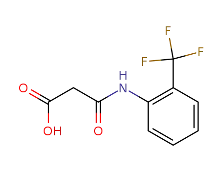 Molecular Structure of 795307-80-1 (Propanoic acid, 3-oxo-3-[[2-(trifluoromethyl)phenyl]amino]-)