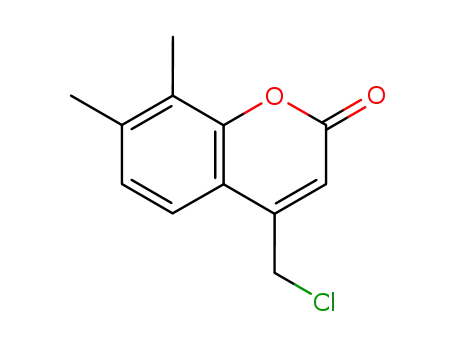 Molecular Structure of 41295-57-2 (4-CHLOROMETHYL-7,8-DIMETHYL-CHROMEN-2-ONE)