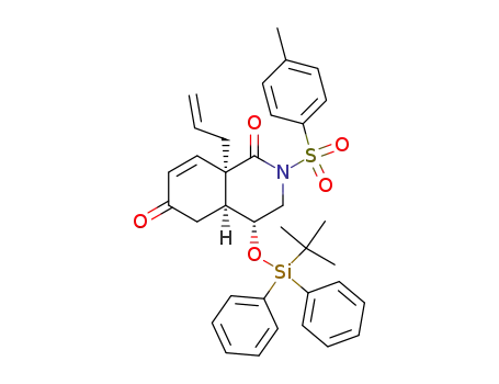 Molecular Structure of 447408-34-6 (8a-allyl-4-(<i>tert</i>-butyl-diphenyl-silanyloxy)-2-(toluene-4-sulfonyl)-3,4,4a,8a-tetrahydro-2<i>H</i>,5<i>H</i>-isoquinoline-1,6-dione)
