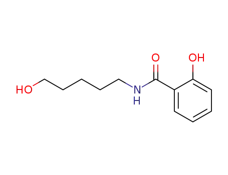 Molecular Structure of 143248-37-7 (Benzamide, 2-hydroxy-N-(5-hydroxypentyl)-)