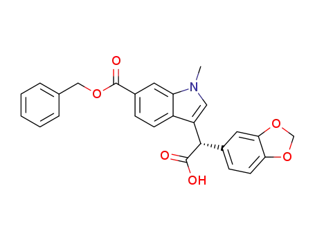 (2S)-1,3-benzodioxol-5-yl{6-[(benzyloxy)carbonyl]-1-methyl-1H-indol-3-yl}ethanoic acid
