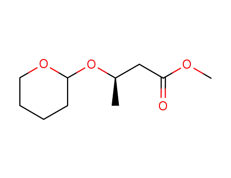 Molecular Structure of 77234-51-6 (methyl (R)-3-tetrahydropyranyloxybutanoate)
