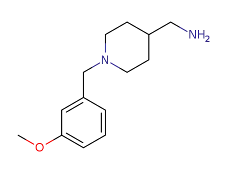 Molecular Structure of 893755-11-8 ([1-(3-methoxybenzyl)piperidin-4-yl]methylamine)