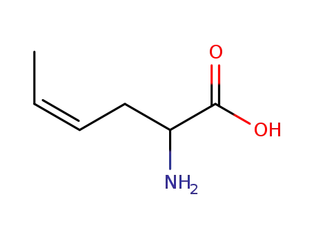 Molecular Structure of 19458-75-4 (α-amino-cis-4-hexenoic acid)
