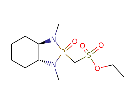 Molecular Structure of 157126-99-3 (((3aR,7aR)-1,3-Dimethyl-2-oxo-octahydro-2λ<sup>5</sup>-benzo[1,3,2]diazaphosphol-2-yl)-methanesulfonic acid ethyl ester)