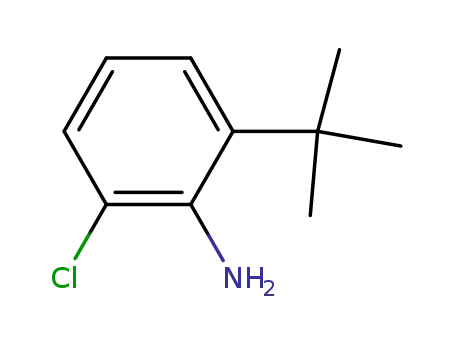 Molecular Structure of 64985-31-5 (Benzenamine, 2-chloro-6-(1,1-dimethylethyl)-)