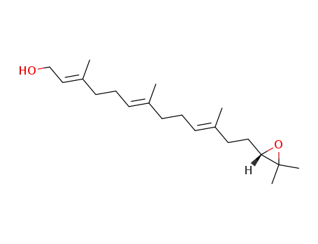 Molecular Structure of 14760-52-2 ((2E,6E,10E)-13-(3,3-dimethyloxiran-2-yl)-3,7,11-trimethyltrideca-2,6,10-trien-1-ol)