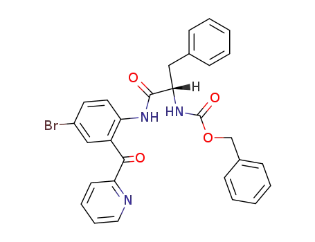 Molecular Structure of 136295-73-3 (2-(N-carbobenzoxy-S-phenylalanyl)amino-5-bromophenyl-pyrid-2'-yl ketone)