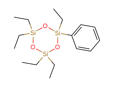 Molecular Structure of 90902-05-9 (Cyclotrisiloxane, pentaethylphenyl-)