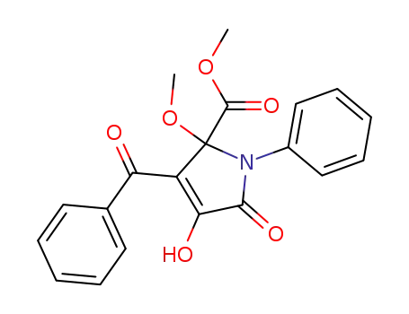 1H-Pyrrole-2-carboxylic acid,
3-benzoyl-2,5-dihydro-4-hydroxy-2-methoxy-5-oxo-1-phenyl-, methyl
ester