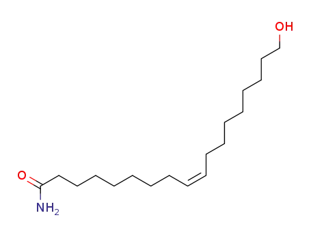 Molecular Structure of 172995-11-8 (9-Octadecenamide, 18-hydroxy-, (9Z)-)