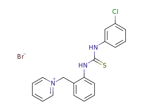 Molecular Structure of 109768-52-7 (1-{2-[3-(3-Chloro-phenyl)-thioureido]-benzyl}-pyridinium; bromide)