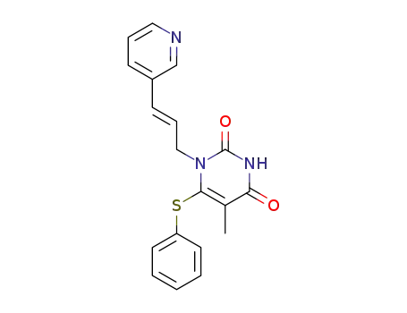2,4(1H,3H)-Pyrimidinedione,
5-methyl-6-(phenylthio)-1-[3-(3-pyridinyl)-2-propenyl]-, (E)-
