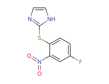 Molecular Structure of 88251-65-4 (1H-Imidazole, 2-[(4-fluoro-2-nitrophenyl)thio]-)