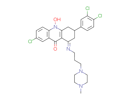 9(2H)-Acridinone,7-chloro-3-(3,4-dichlorophenyl)-1,3,4,10-tetrahydro-10-hydroxy-1-[[3-(4-methyl-1-piperazinyl)propyl]imino]-