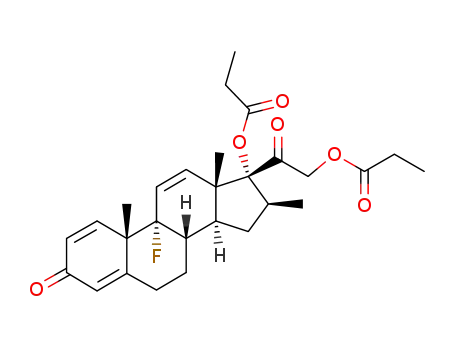 Molecular Structure of 65669-64-9 (17α,21-dihydroxy-9α-fluoro-16β-methylpregna-1,4,11(12)-triene-3,20-dione 17,21-dipropionate)