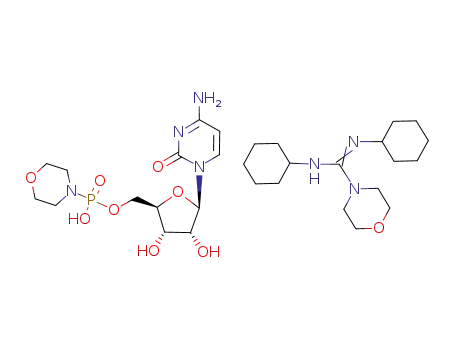 Molecular Structure of 76742-18-2 (Cytidine 5'-PhosphoroMorpholidate N,N'-Dicyclohexyl-4-MorpholinecarboxiMidaMide)